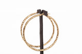 Ladies 14k Yellow Gold Diamond Cut Hoop Earrings