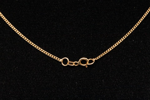 Unisex 14k Yellow Gold 17'' Cable Chain