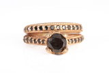 Ladies 14k Yellow Gold Onyx Soldered Bridal Set