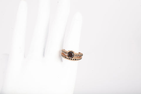 Ladies 14k Yellow Gold Onyx Soldered Bridal Set