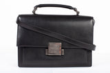 Authentic Saint Laurent Black Calfskin Leather Bellechasse Shoulder Bag