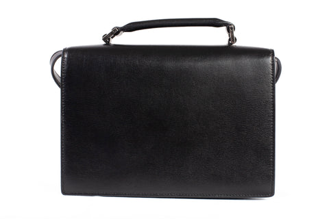 Authentic Saint Laurent Black Calfskin Leather Bellechasse Shoulder Bag