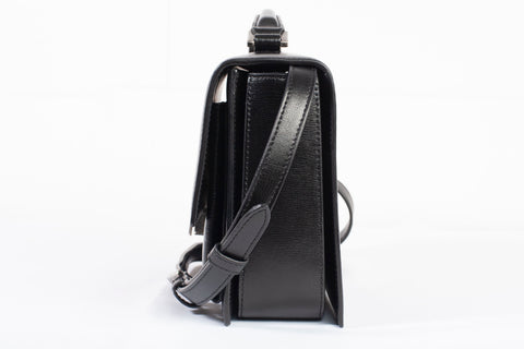 Authentic Saint Laurent Black Calfskin Leather Bellechasse Shoulder Bag