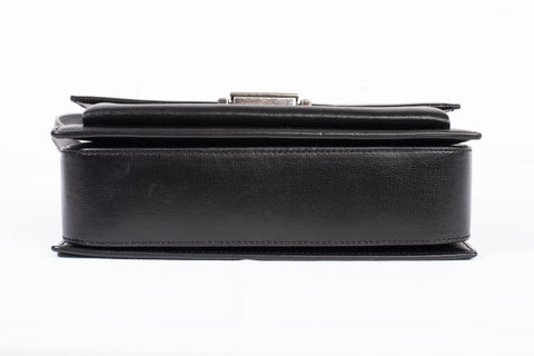 Authentic Saint Laurent Black Calfskin Leather Bellechasse Shoulder Bag
