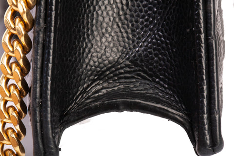 Authentic Saint Laurent Cassandre Envelope Chain Wallet in Grain de Poudre Black Leather Bag