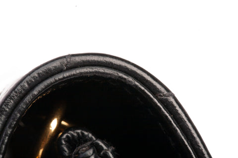 Authentic Saint Laurent Cassandre Envelope Chain Wallet in Grain de Poudre Black Leather Bag