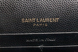Authentic Saint Laurent Cassandre Envelope Chain Wallet in Grain de Poudre Black Leather Bag
