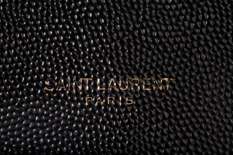 Authentic Black Saint Laurent Triquilt Medium Envelope YSL Shoulder Bag