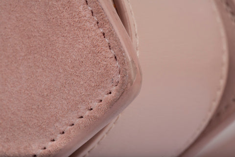 Authentic Saint Laurent Light Pink Calfskin Leather Bellechasse Shoulder Bag
