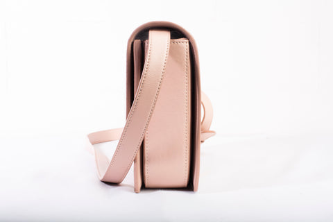Authentic Saint Laurent Light Pink Calfskin Leather Bellechasse Shoulder Bag