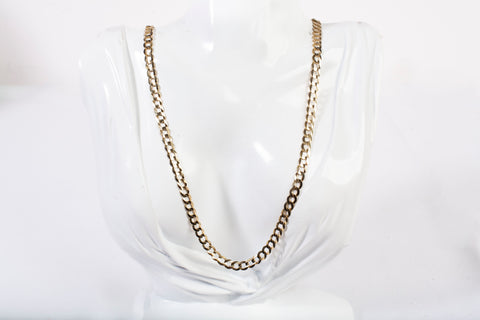 Gentlemen's 10k Yellow Gold Curb Link Style Chain 24"