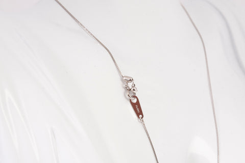 Ladies Platinum .850 Amethyst with Diamond Accent Pendant Necklace