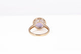 Ladies 14k Yellow Gold Amethyst & Diamond Accents Ring