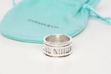 Authentic Tiffany & Co .925 Sterling Silver Atlas Wide Band Ring