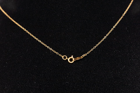 Ladies 14k Yellow Gold Single Bead Necklace