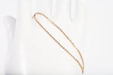Ladies 14k Yellow Gold Beaded Double Link Bracelets 6.75"