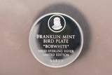 1972 Franklin Mint Limited Edition Sterling Silver Bobwhite "Cardinal" Bird Plate