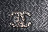 Authentic Vintage Chanel Black Caviar Leather Brilliant L Yen Wallet