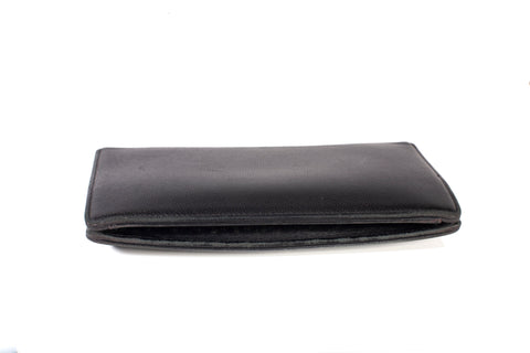 Authentic Vintage Chanel Black Caviar Leather Brilliant L Yen Wallet