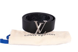 Authentic Mens Louis Vuitton Initials Black LV 40mm Reversible Belt