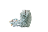 Authentic Bottega Veneta Nappa Intrecciato Mini Loop Camera Teal Washed Bag