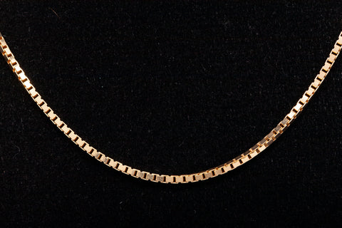 Unisex 14k Yellow Gold 18" Box Chain