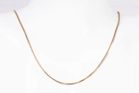 14k Yellow Gold Box Link 18'' Chain