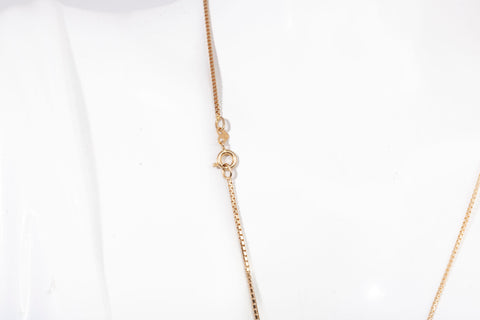 14k Yellow Gold Box Link 18'' Chain