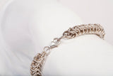 Ladies Sterling Silver Box Weave Chainmaille Bracelet Size 6.5"