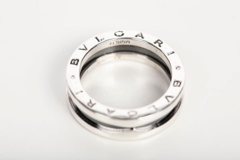 Authentic Bvlgari SAVE THE CHILDREN Sterling Silver Ceramic Ring Size 8