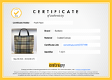 Authentic Burberry Nova Check Canvas Top Handle Tote