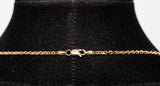 Ladies 14k Yellow Gold Cable Link Style Chain 24"