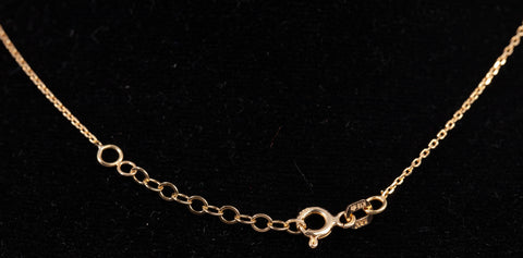 Ladies 18k Yellow Gold Interlocking Circle Pendant Necklace