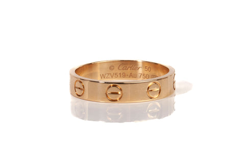 Authentic 18k Yellow Gold CARTIER Love Ring Size 5.5