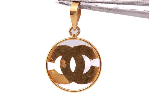 Ladies 21k Yellow Gold CC Logo Pendant