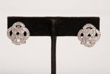 Ladies 14k White Gold Celtic Knot Diamond Earrings