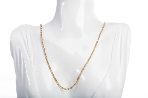 Men's 14k Yellow Gold Rope Chain 22"