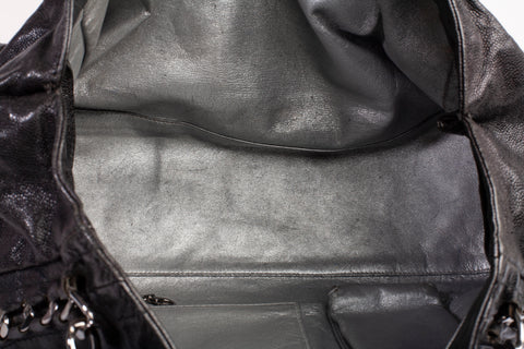 Authentic Chanel East West Black Caviar Tote Bag