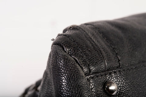 Authentic Chanel East West Black Caviar Tote Bag