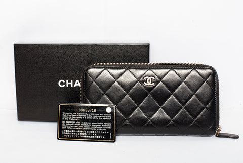 Authentic Chanel Zip Around Wallet