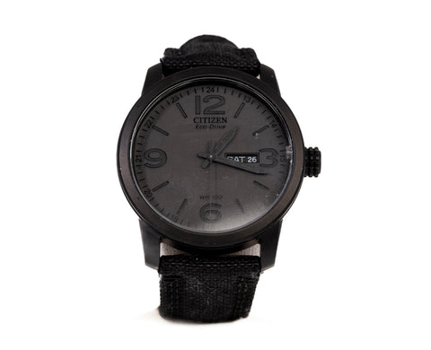 Gentlemens Citizen Eco-Drive Matte Black 42mm Case Watch