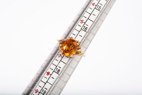 Ladies 10k Yellow Gold Citrine Ring