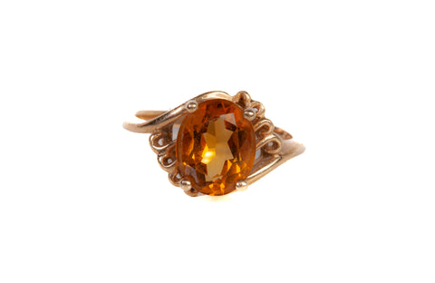 Ladies 10k Yellow Gold Citrine Ring