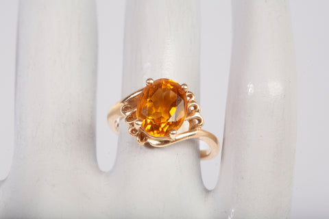 Ladies 10k Yellow Gold Citrine Ring