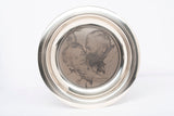 Vintage 1971 Franklin Mint "Under the Mistletoe" Norman Rockwell Sterling Silver Plate