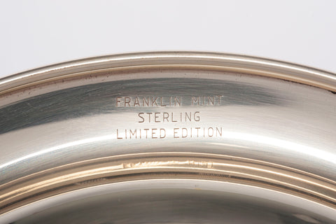 Vintage 1971 Franklin Mint "Under the Mistletoe" Norman Rockwell Sterling Silver Plate