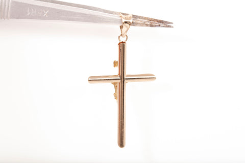 14KT 2 Tone Crucifix Pendant
