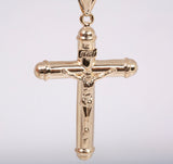 Men's 18k Yellow Gold Crucifix Pendant