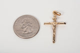 Unisex 14k Yellow Gold Crucifix Pendant
