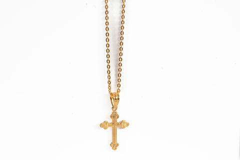 Unisex 22k Yellow Gold Cross Pendant